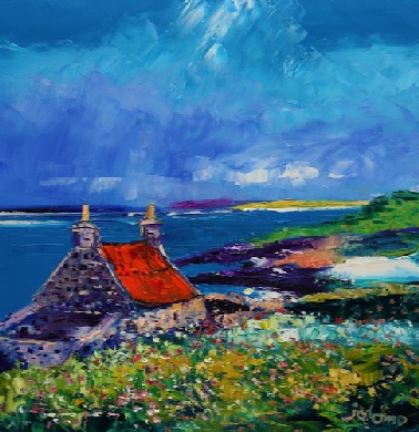 Summerlight at Crois Mhor Croft Islay 24x24  SOLD